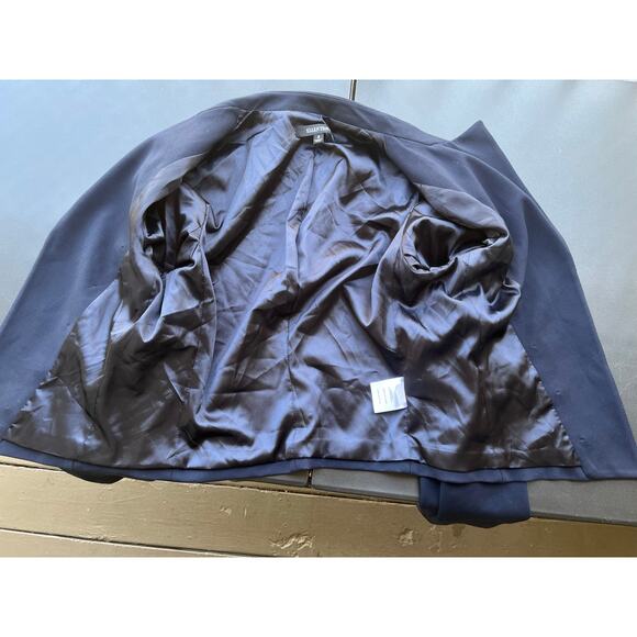Ellen Tracy Dark Navy Blue Crop Jacket Blazer Preppy Military-Inspired Sz 8 $179 - Picture 4 of 9